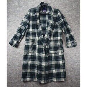 Pendleton Vintage 100% Virgin Wool Men’s Size M Green Flannel Warm Robe  no belt